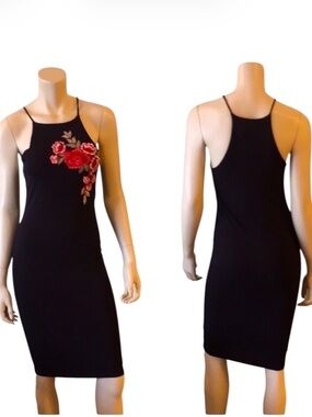 Mikey & Joey Black Bodycon Dress. P/A1019/5